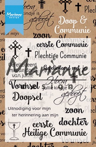 Marianne Design - Clear stamp - Doop en Communie