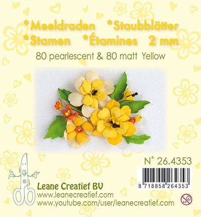 Flower foam - Meeldraden - Matt & Pearl Yellow