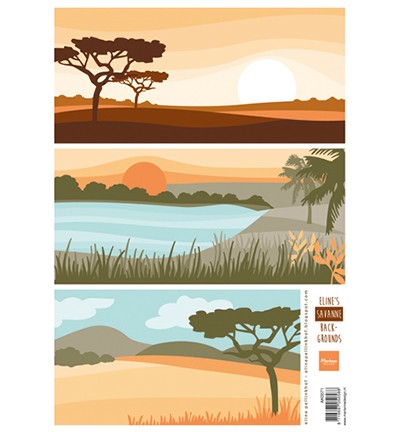 Marianne Design - Knipvel - Eline`s savanne backgrounds