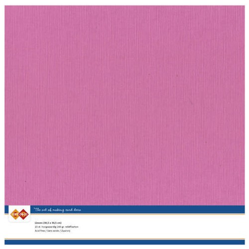 Linnenkarton - 30,5x30,5 - Hard roze