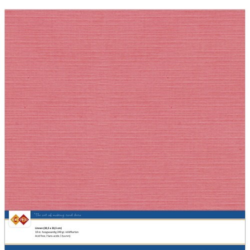 Linnenkarton - 30,5x30,5 - Flamingo