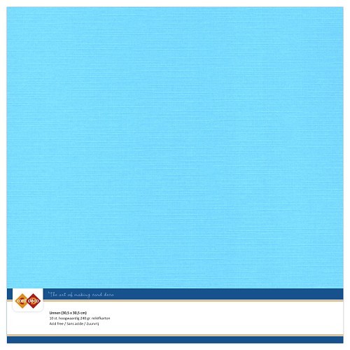Linnenkarton - 30,5x30,5 - Hemelsblauw