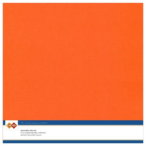 Linnenkarton - 30,5x30,5 - Oranje