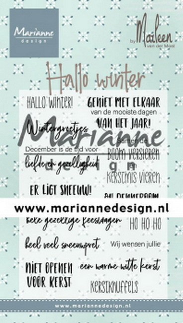 Marianne Design - Clear stamp - Hallo winter by Marleen