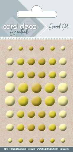 Card deco essentials - Enamel dots - Yellow