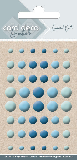 Card deco essentials - Enamel dots - Blue