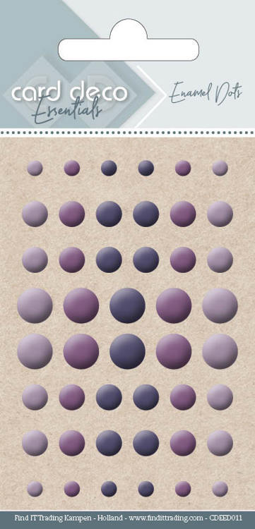 Card deco essentials - Enamel dots - Purple
