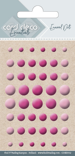 Card deco essentials - Enamel dots - Bright pink