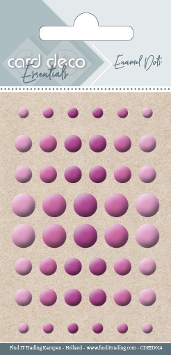 Card deco essentials - Enamel dots  - Pink