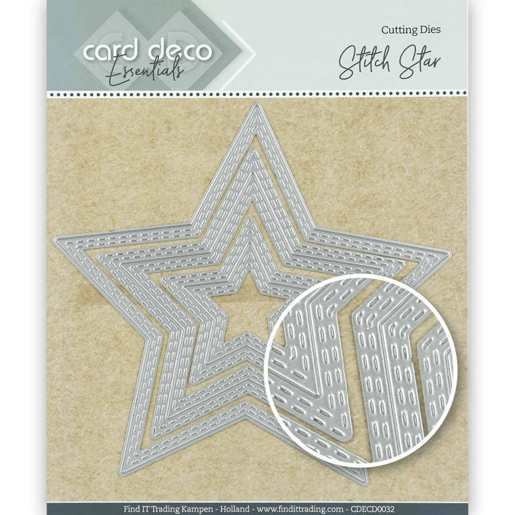 Card Deco essentials - Snijmal - Stitch star