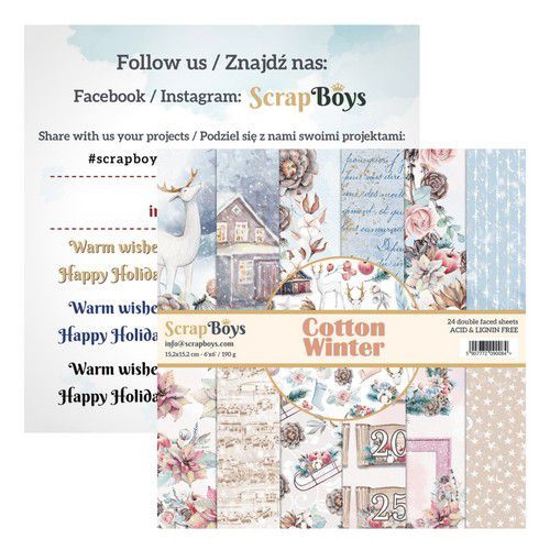 Scrap Boys - Paper pad - Cotton Winter