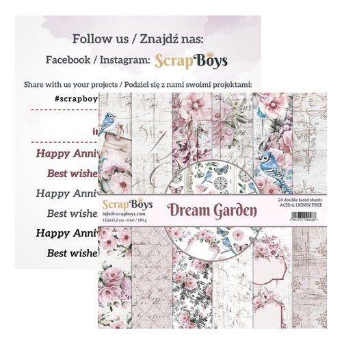 Scrap Boys - Paper pad - Dream garden