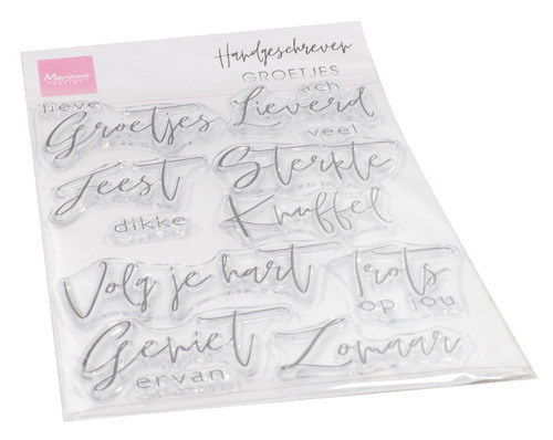 Marianne Design - Clear stamp - Handgeschreven - Groetjes