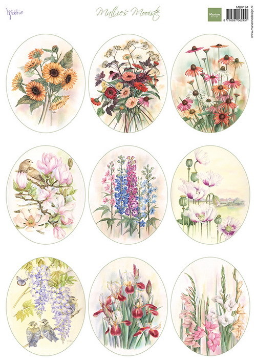 Marianne Design - Knipvel - Mattie's mooiste Field Bouquets Ovals