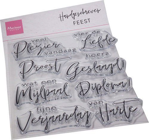 Marianne Design - Clear stamp - Handgeschreven - Feest