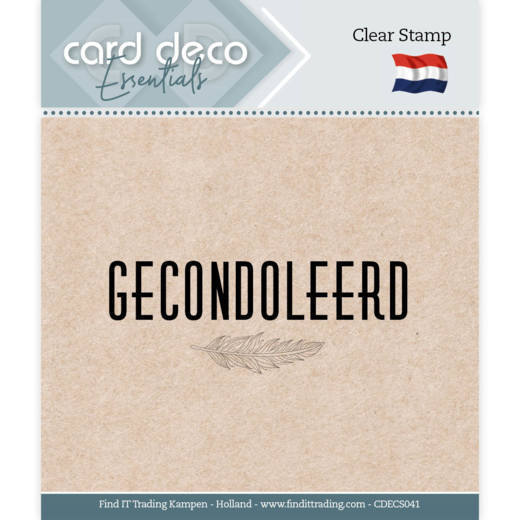 Card Deco - Clear stamp - Gecondoleerd