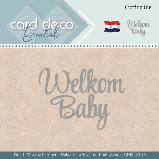 Card deco - Snijmal - Welkom Baby