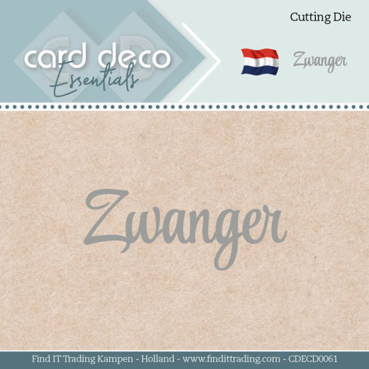 Card deco - Snijmal - Zwanger