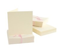 Anita's - Vierkante kaarten met enveloppen - Creme
