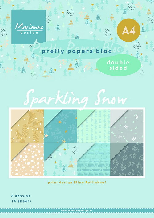 Marianne Design - Pretty papers bloc - Eline's sparkling snow