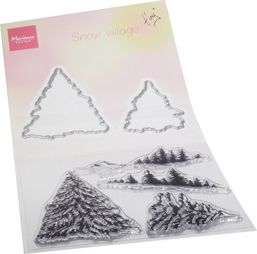 Marianne Design - Clear stamp & die set - Tiny's Snow village