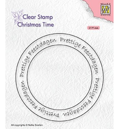 Nellie Snellen - Clear stamp - Prettige feestdagen