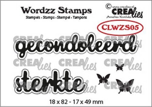 Crealies - Clear stamp - Gecondoleerd/Sterkte