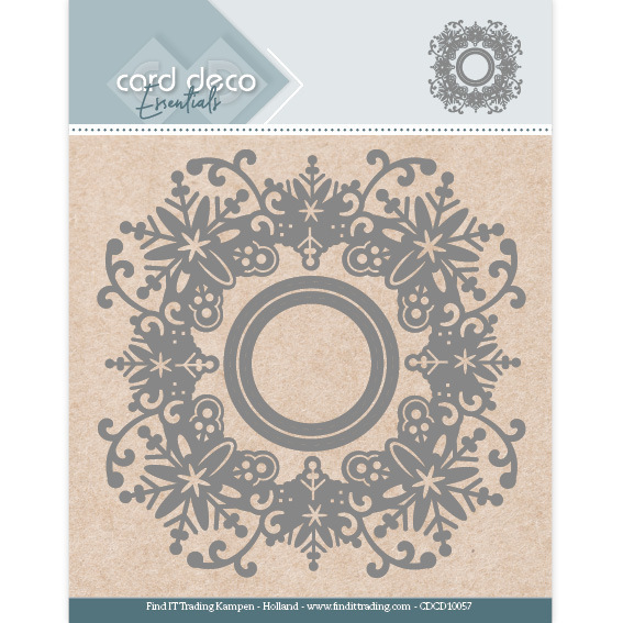 Card Deco - Snijmal - Snowflake round