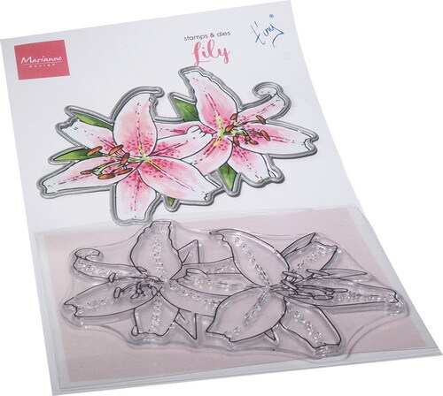Marianne Design - Clear stamp & die set - Tiny's flowers - Lily