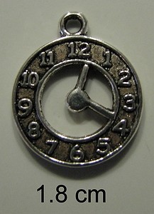 Charms 158 - Clock - Zilver