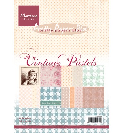 Marianne Design - Pretty Paper Blok - Vintage Pastels