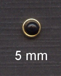 Parelmoer brads - Zwart 5 mm.