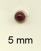 Parelmoer brads - Donker Rood 5 mm.