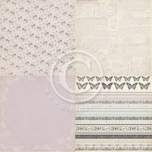 Pion Design - Purple wallpaper - Alma`s Sewing Room