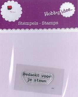 Hobby Idee - Clear stamp - Bedankt voor je steun