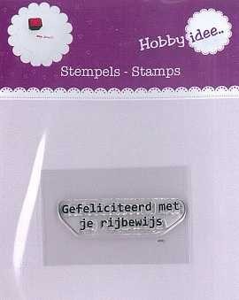 Hobby Idee - Clear stamp - Gefeliciteerd met je rijbewijs