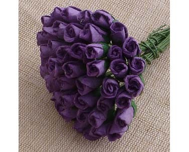 Mulberry paper Closed Rose Buds - Purple